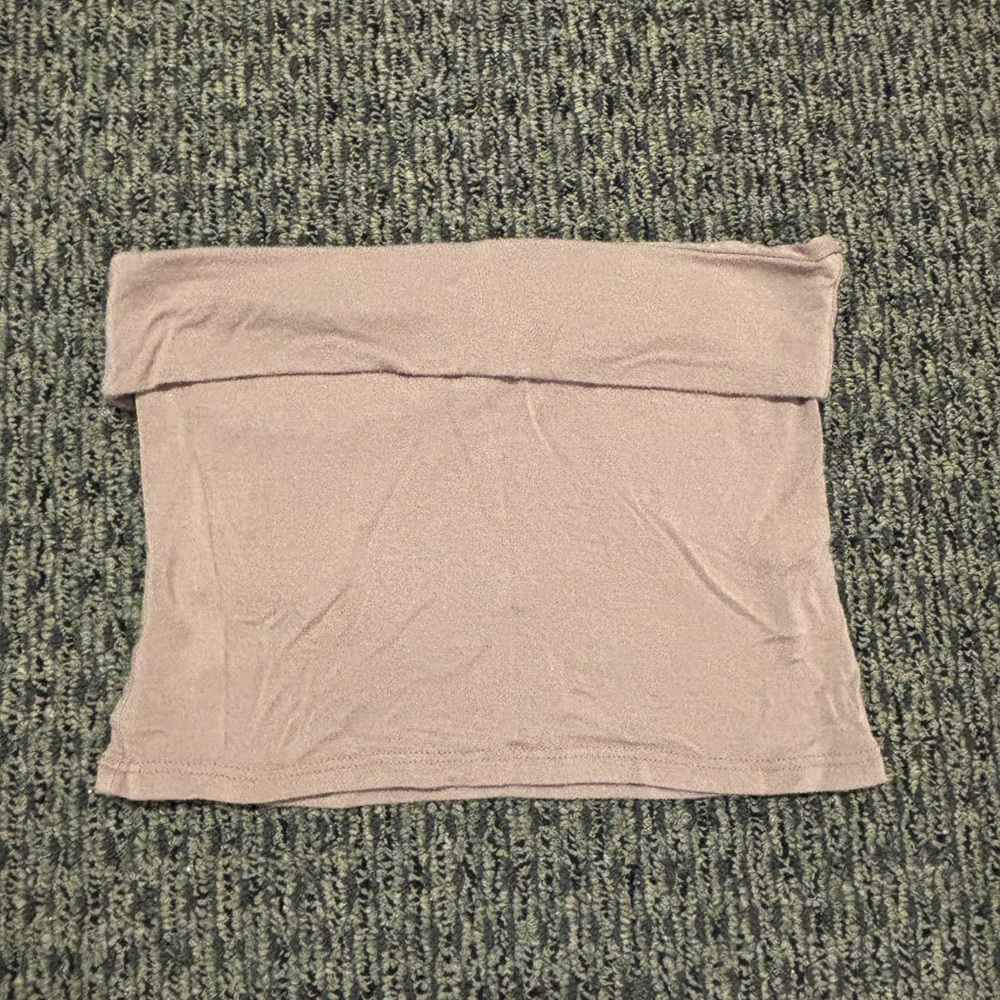 Chic Beige Strapless Top